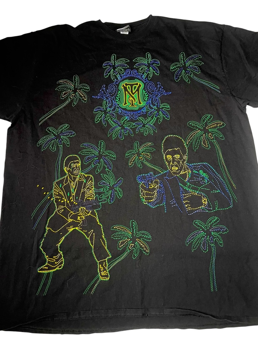 Rare Scarface Tony Montana T Shirt 3XL Black Vintage Universal Studios